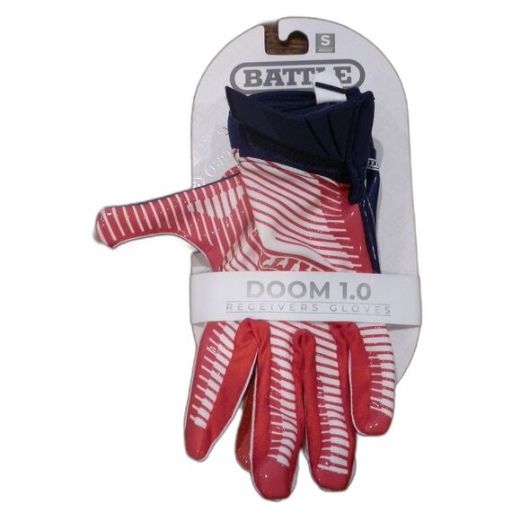 Battle Sports Texas Flag Doom 1.0 Football Receiver Gloves Size Small NEW - Picture 1 of 2
